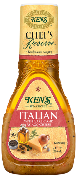 Ken's Steak House Chef's Reserve Italian w/Garlic & Asiago Cheese Dressing