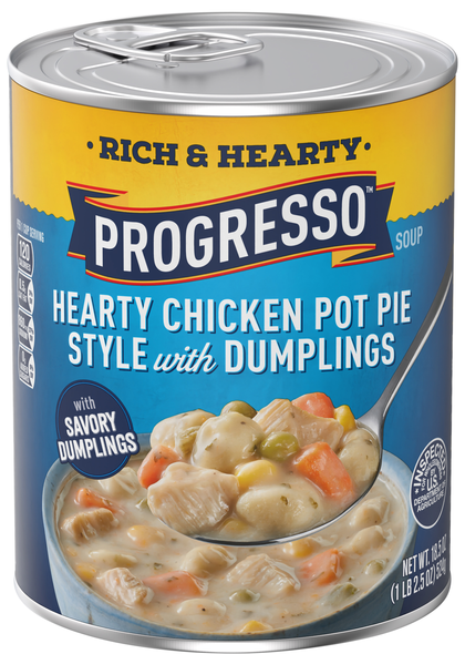 Progresso Rich & Hearty Hearty Chicken Pot Pie Style with Dumplings Soup