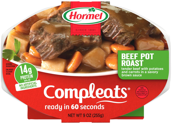 Hormel Compleats Beef Pot Roast Meal Microwavable