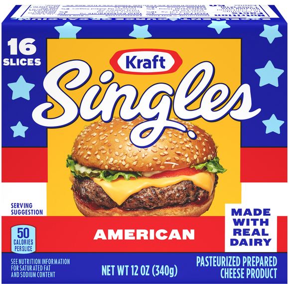 Kraft Singles American Cheese Slices - 16 ct