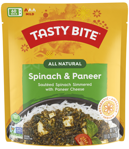 Tasty Bite All Natural 60 Second Mild Spinach & Paneer
