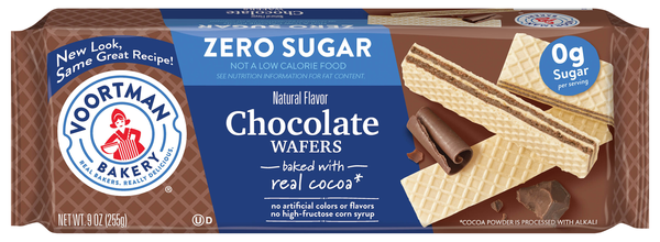 Voortman Zero Sugar Chocolate Wafer Cookies
