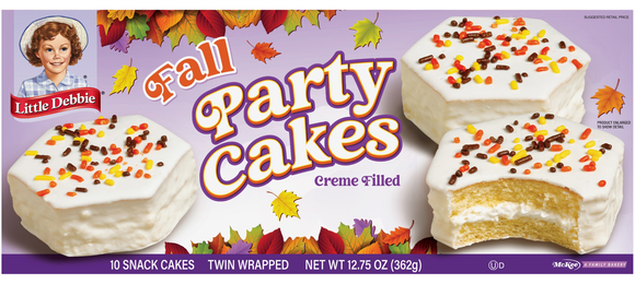 Little Debbie Vanilla Fall Party Snack Cakes - 10 ct