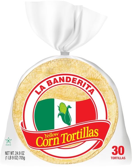 La Banderita Gluten Free Yellow Corn Tortillas 5.5 Inch - 30 ct