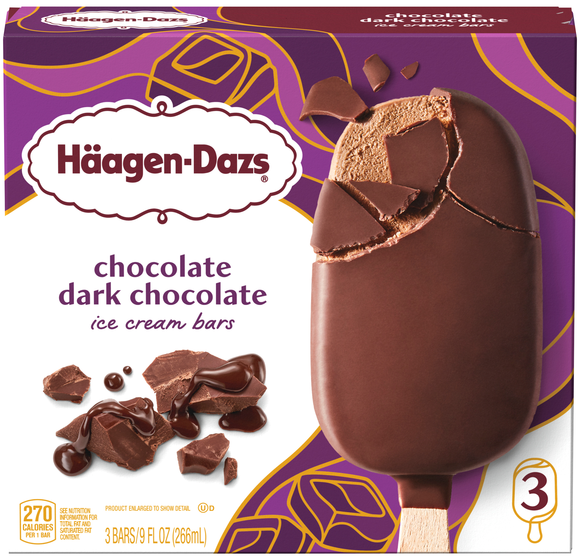 Haagen-Dazs Chocolate Dark Chocolate Ice Cream Bars - 3 ct