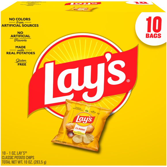 Lay's Potato Chips Classic - 10 ct