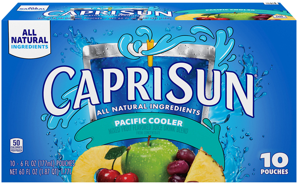 Capri Sun All Natural Pacific Cooler Juice Drink Pouches - 10 pk