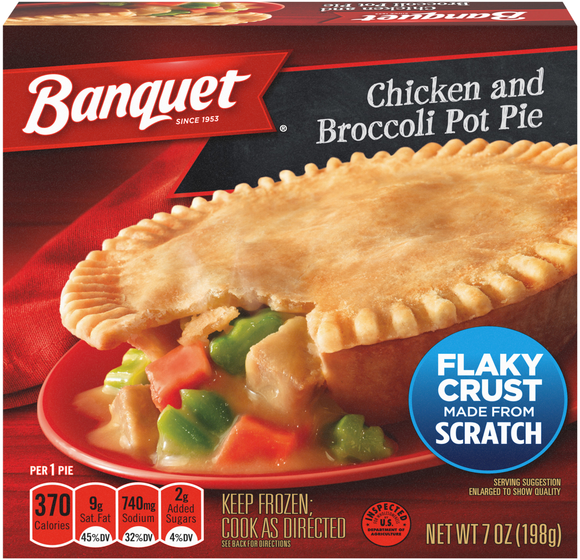 Banquet Chicken & Broccoli Pot Pie Frozen Meal