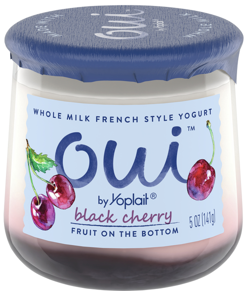 Oui by Yoplait Whole Milk Fruit on Bottom Black Cherry French Style Yogurt