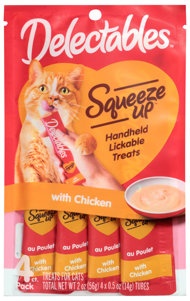 Delectables Squeeze Up Chicken Lickable Cat Treat - 4 ct