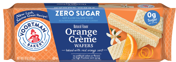 Voortman Zero Sugar Orange Creme Wafer Cookies