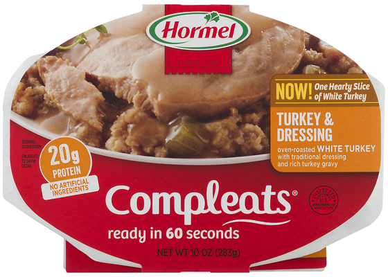 Hormel Compleats Turkey & Dressing with Gravy Microwavable