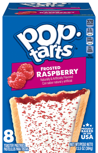 Pop-Tarts Frosted Raspberry Toaster Pastries - 8 ct
