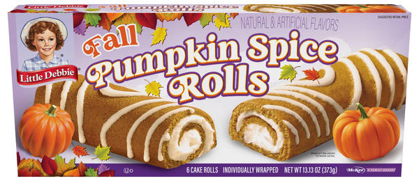 Little Debbie Pumpkin Spice Rolls Snack Cakes - 6 ct