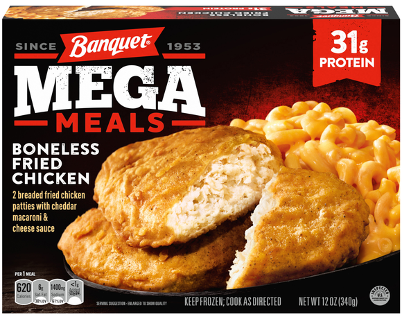 Banquet MEGA Boneless Fried Chicken Protein Frozen Meal