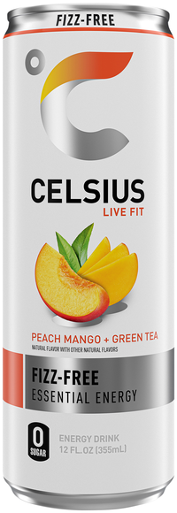 Celsius Live Fit Peach Mango + Green Tea Energy Drink