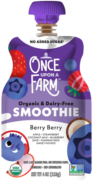 Once Upon A Farm Organic Dairy Free Berry Berry Smoothie Pouch