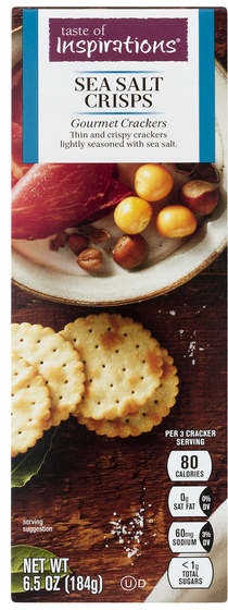 Taste of Inspirations Sea Salt Crisps Gourmet Crackers