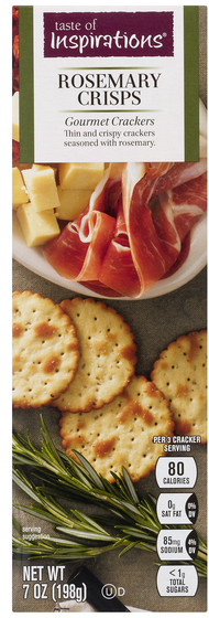 Taste of Inspirations Rosemary Crisps Gourmet Crackers