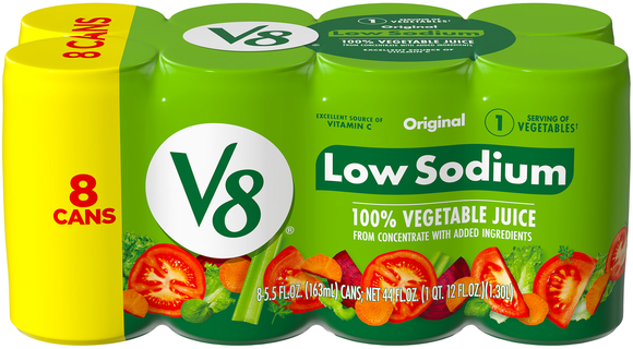 V8 Original Low Sodium 100% Vegetable Juice - 8 pk
