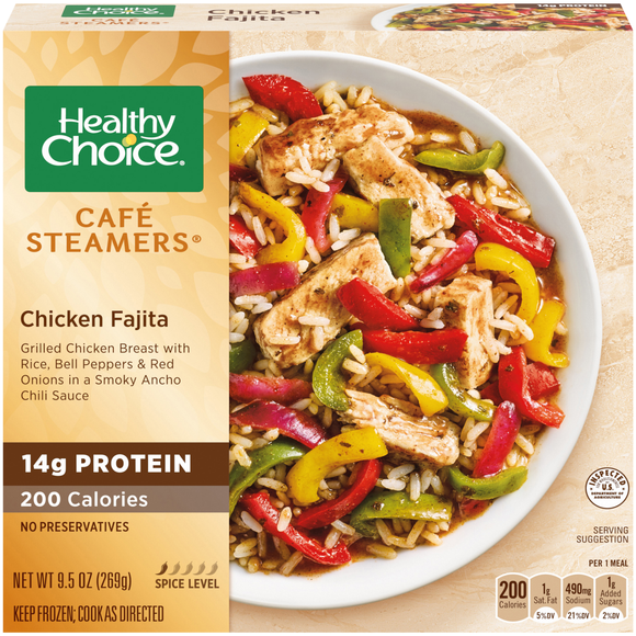 Healthy Choice Cafe Steamers Chicken Fajita Frozen Meal
