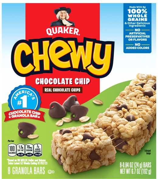 Quaker Chewy Chocolate Chip Granola Bars - 8 ct