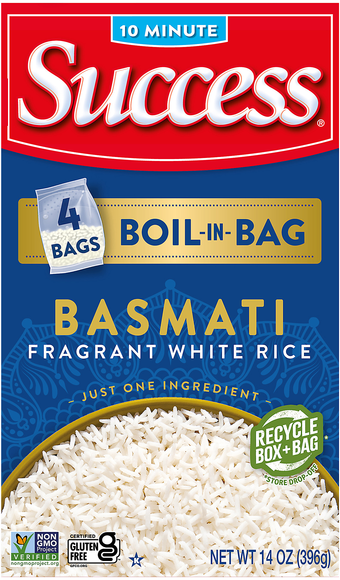 Success Boil-in-Bag Gluten Free White Basmati Rice - 4 ct