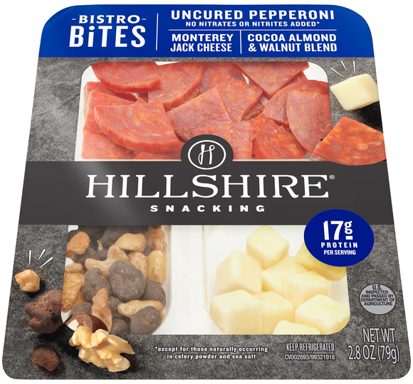 Hillshire Snacking Bistro Bites Uncured Pepperoni Monterey Jack Cheese