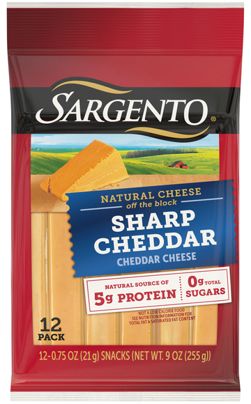 Sargento Natural Sharp Cheddar Cheese Sticks - 12 ct
