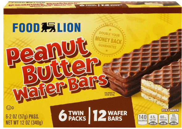Food Lion Peanut Butter Wafer Bars 2 ea - 6 ct