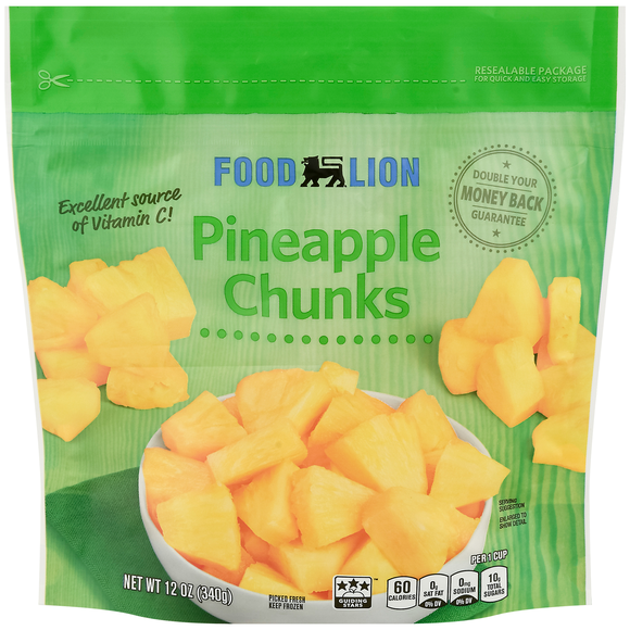 Food Lion Pineapple Chunks Frozen