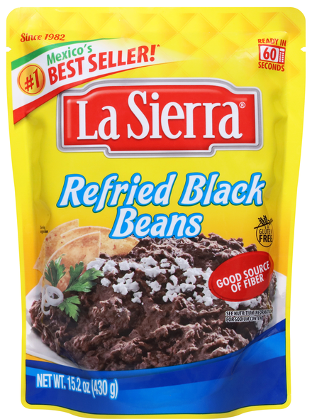 La Sierra Refried Black Beans Microwave