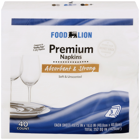Food Lion Napkins Premium 3-Ply