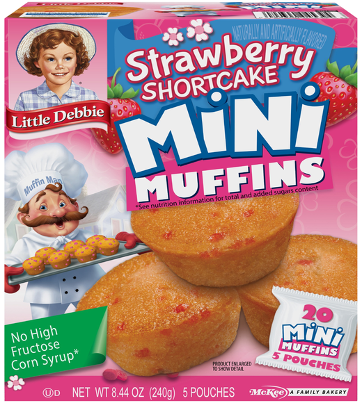 Little Debbie Strawberry Shortcake Mini Muffins - 5 Pouches