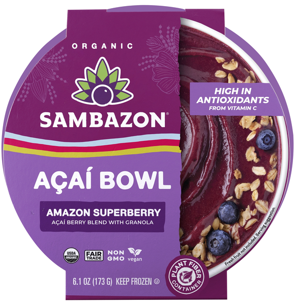 Sambazon Organic Vegan Amazon Superberry Acai Bowl Frozen