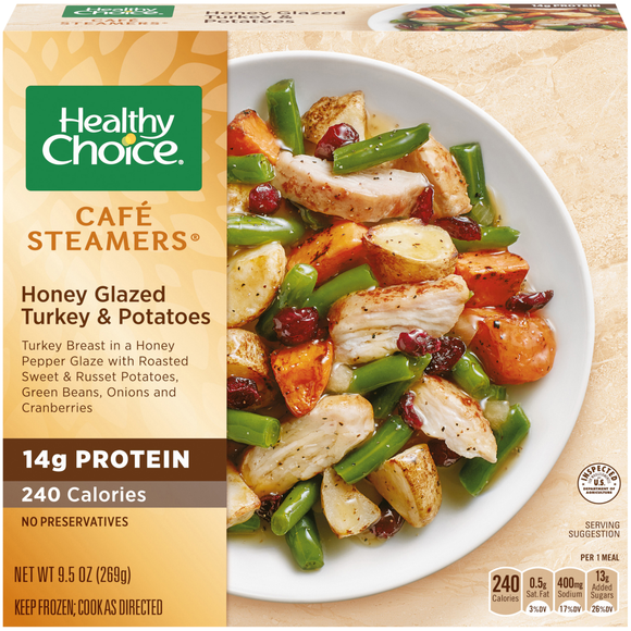 Healthy Choice Cafe Steamers Honey Glazed Turkey & Potatoes Frozen Meal