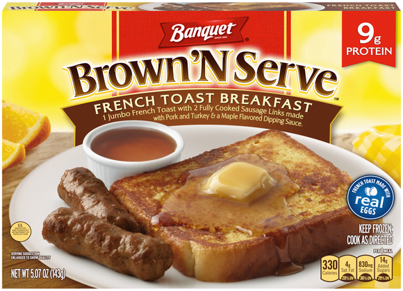 Banquet Brown 'N Serve French Toast Breakfast Frozen Meal
