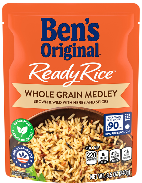 Ben's Original 90 Second Microwave Ready Rice Whole Grain Medley