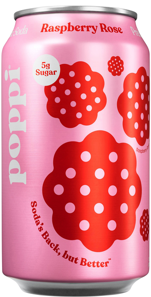 Poppi Prebiotic Raspberry Rose Soda