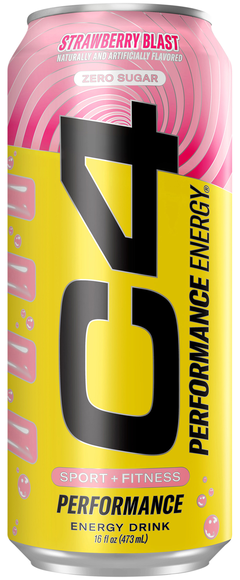 C4 Zero Sugar Starburst Strawberry Performance Energy Drink