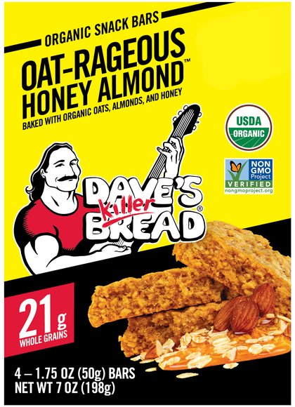 Dave's Killer Bread Organic Oat-Rageous Honey Almond Snack Bars - 4 ct