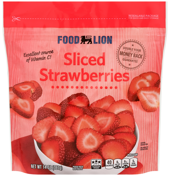 Food Lion Sliced Strawberries Frozen