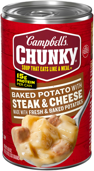 Campbell's Chunky Baked Potato with Steak & Cheese Soup