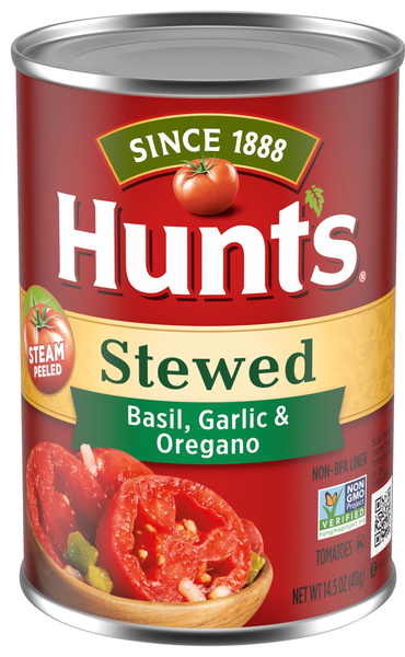Hunt's Steam Peeled Stewed Tomatoes with Basil Garlic & Oregano