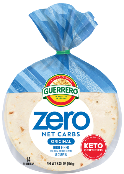 Guerrero Zero Net Carbs Keto Original Tortillas 4.5 Inch - 14 ct
