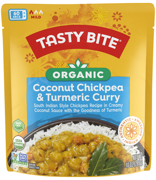Tasty Bite 60 Second Organic Mild Coconut Chickpea & Turmeric Curry