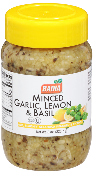 Badia Minced Garlic Lemon & Basil