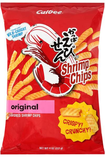 Calbee Shrimp Chips Baked Wheat Puff Snacks Original