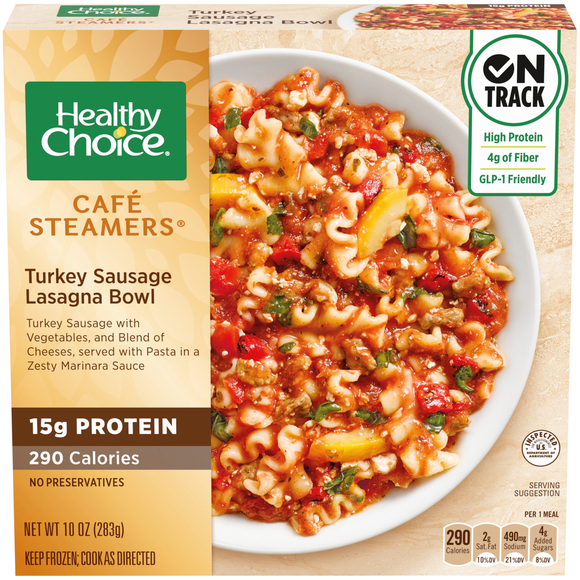 Healthy Choice Cafe Steamers Turkey Sausage Lasagna Bowl Frozen Meal