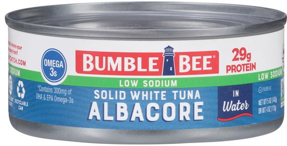 Bumble Bee Low Sodium Wild Caught Solid White Albacore Tuna in Water